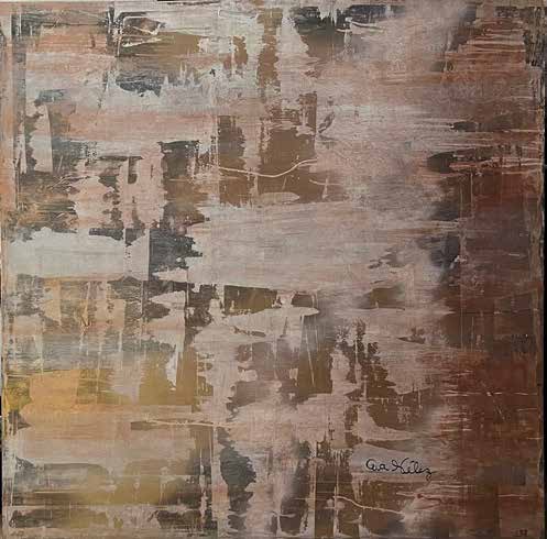 Obra AV — 02, acrílico sobre tela, 150 × 150 cm, de Ana Vélez