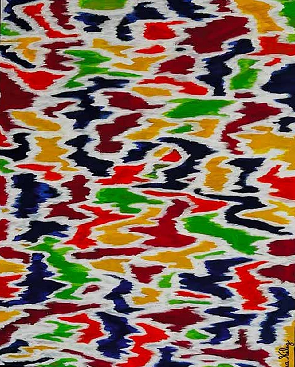 Obra AV — 18, acrílico sobre tela, 90 × 110 cm, de Ana Vélez
