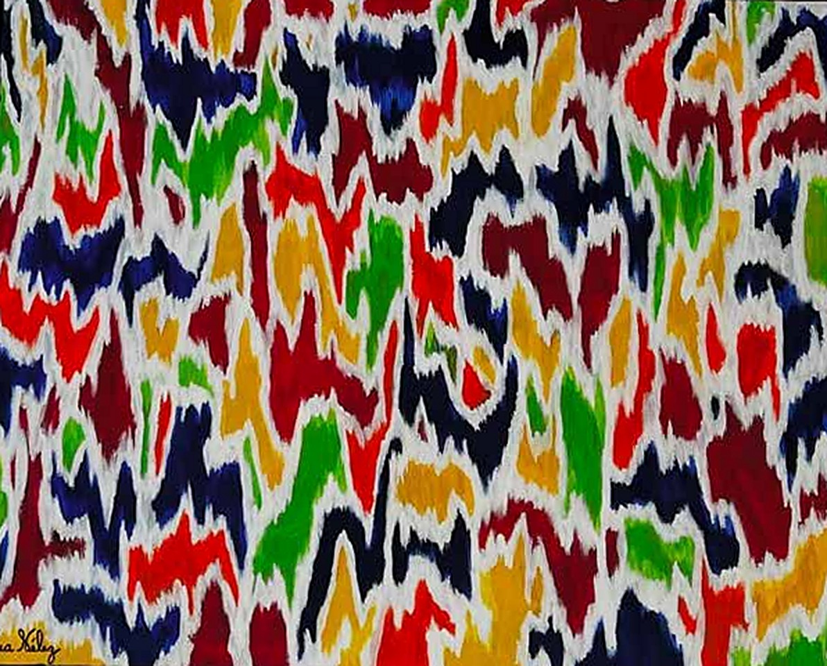 Obra AV — 18, acrílico sobre tela, 110 × 90 cm, de Ana Vélez