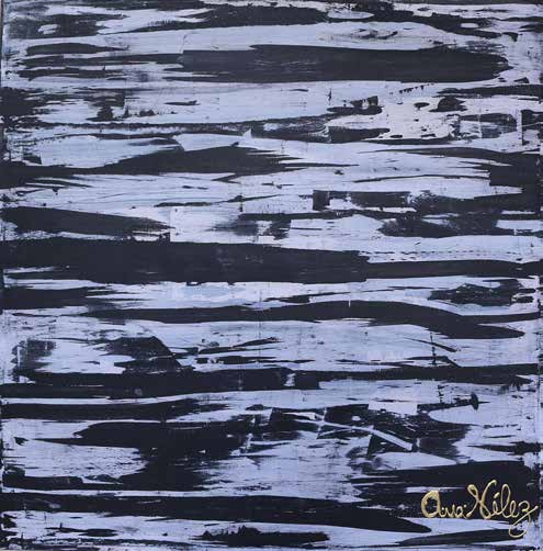 Obra AV — 23, acrílico sobre tela, 120 × 120 cm, de Ana Vélez