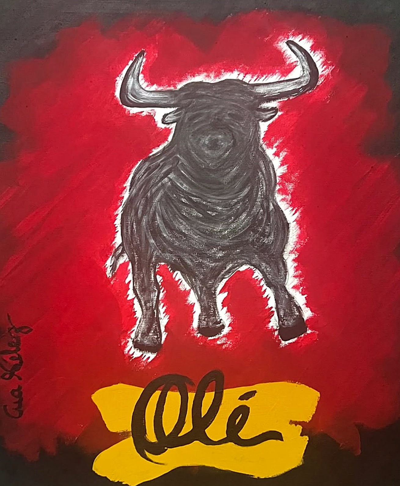 Obra AV — 32, acrílico sobre tela, 50 × 50 cm, de Ana Vélez