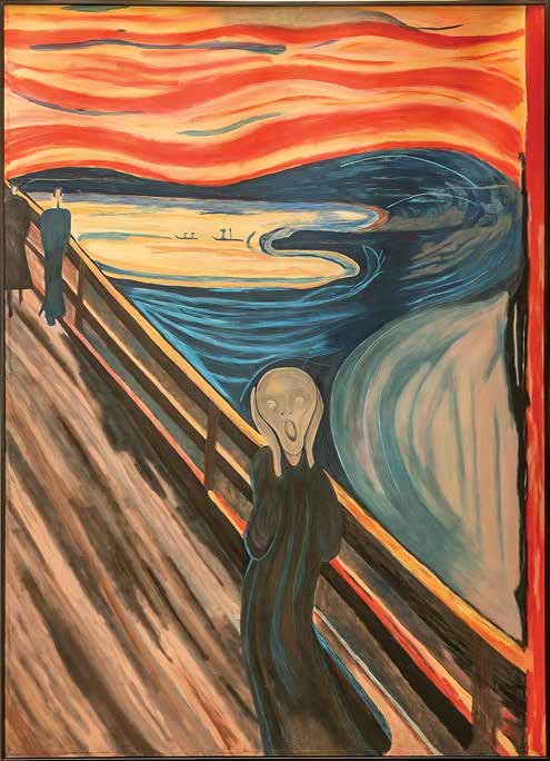 Obra AV — 40, acrílico sobre tela, 200 × 280 cm, de Ana Vélez — «Homenaje a Munch»