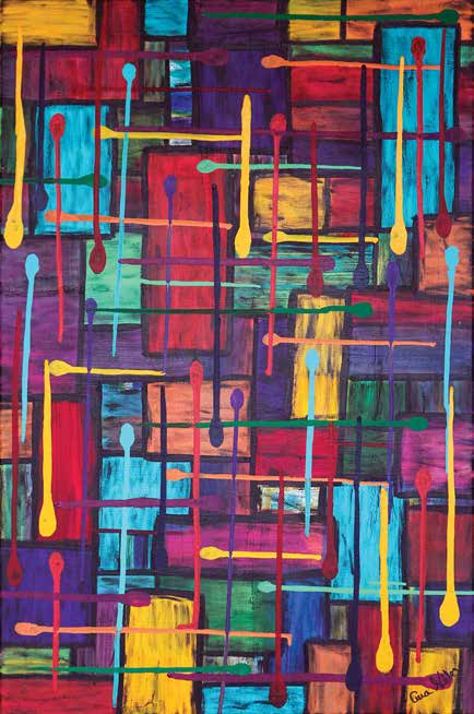 Work AV — 60, acrylic on canvas, 60 × 90 cm, by Ana Vélez
