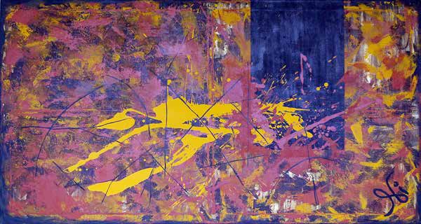 Obra AV — 62, acrílico sobre tela, 150 × 80 cm, de Ana Vélez