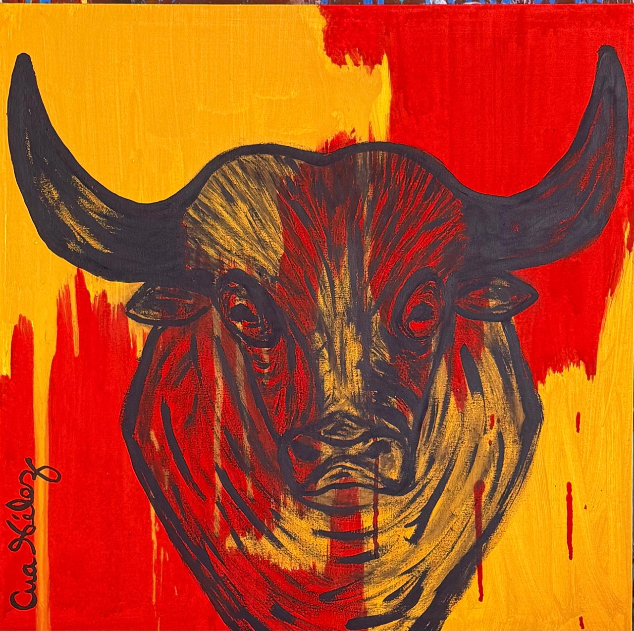 Work AV-81, acrylic on canvas, 50 × 50 cm, by Ana Vélez